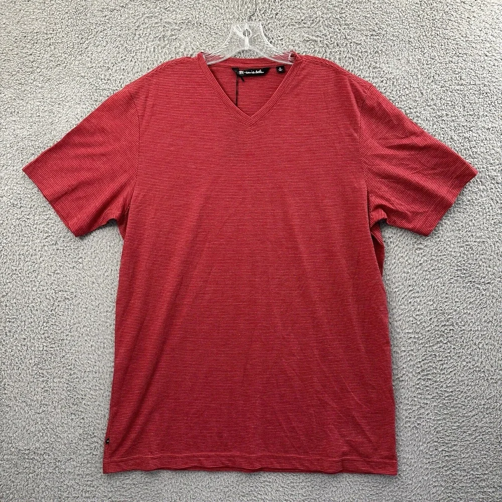 Travis Mathew Trumbull V Neck‎ T Shirt Short Sleeve Preppy Pima Cotton Men's XL
